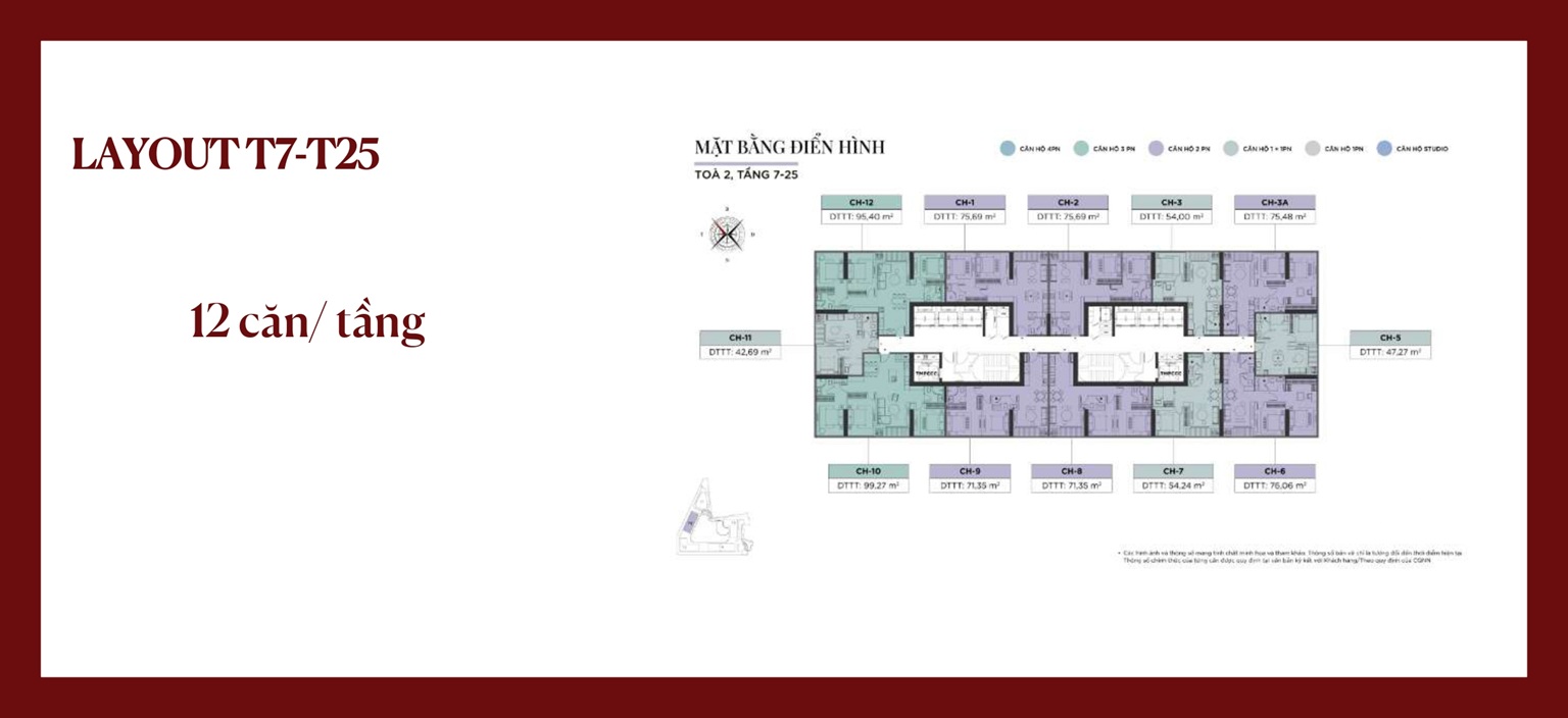 Mặt bằng Sun Feliza Suite Cầu Giấy