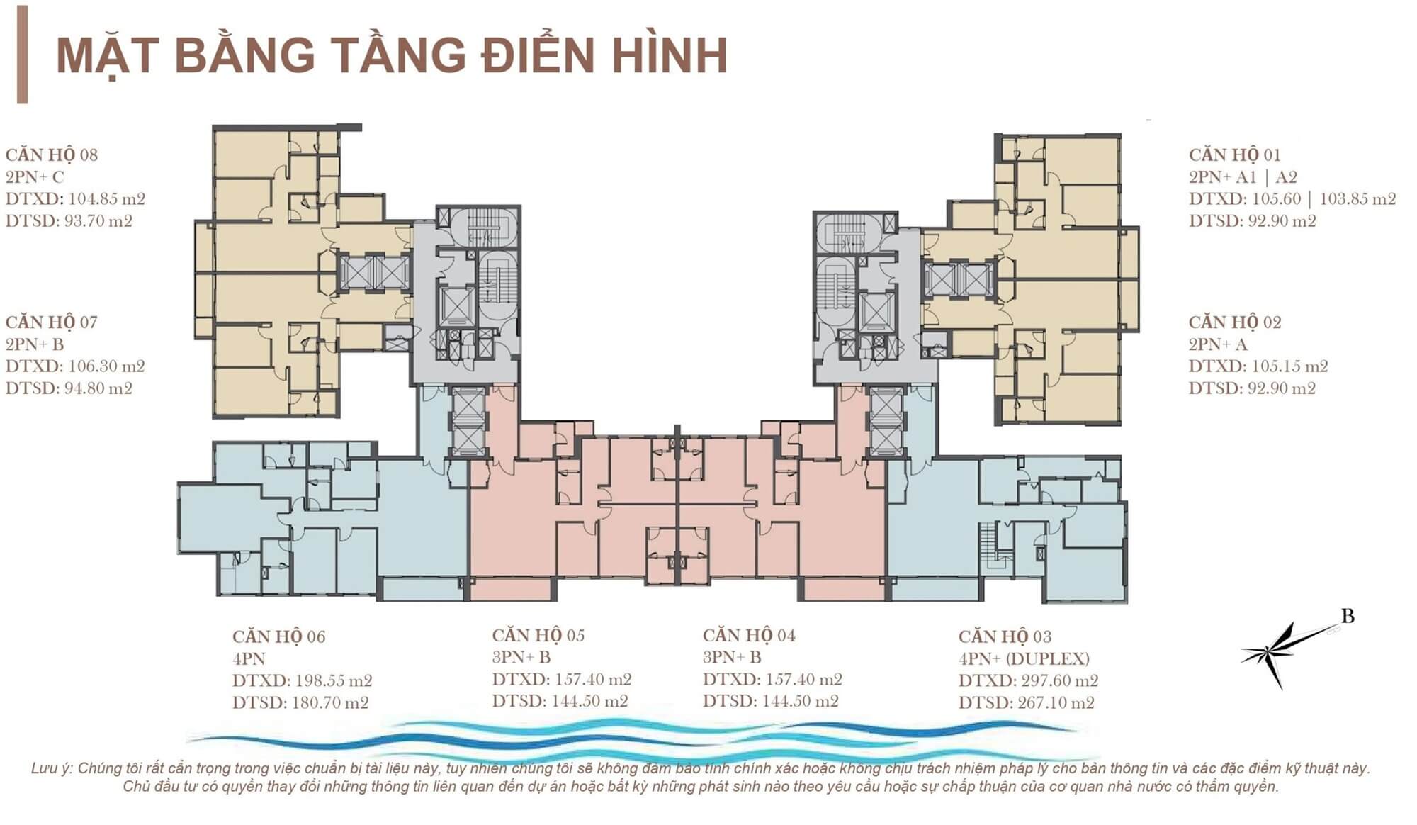 Mặt bằng tầng điển hình tại dự án Maison Privée Ciputra
