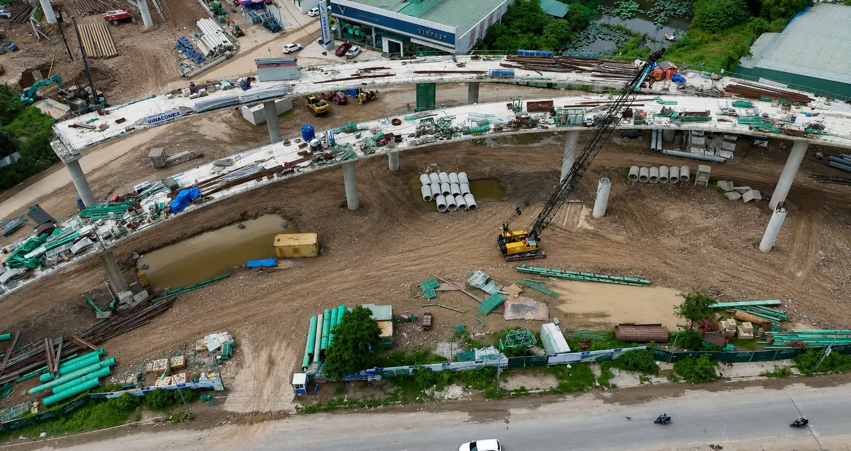 Tiến độ thi công cập nhật tháng 7/2026 nút giao vành đai 3.5
