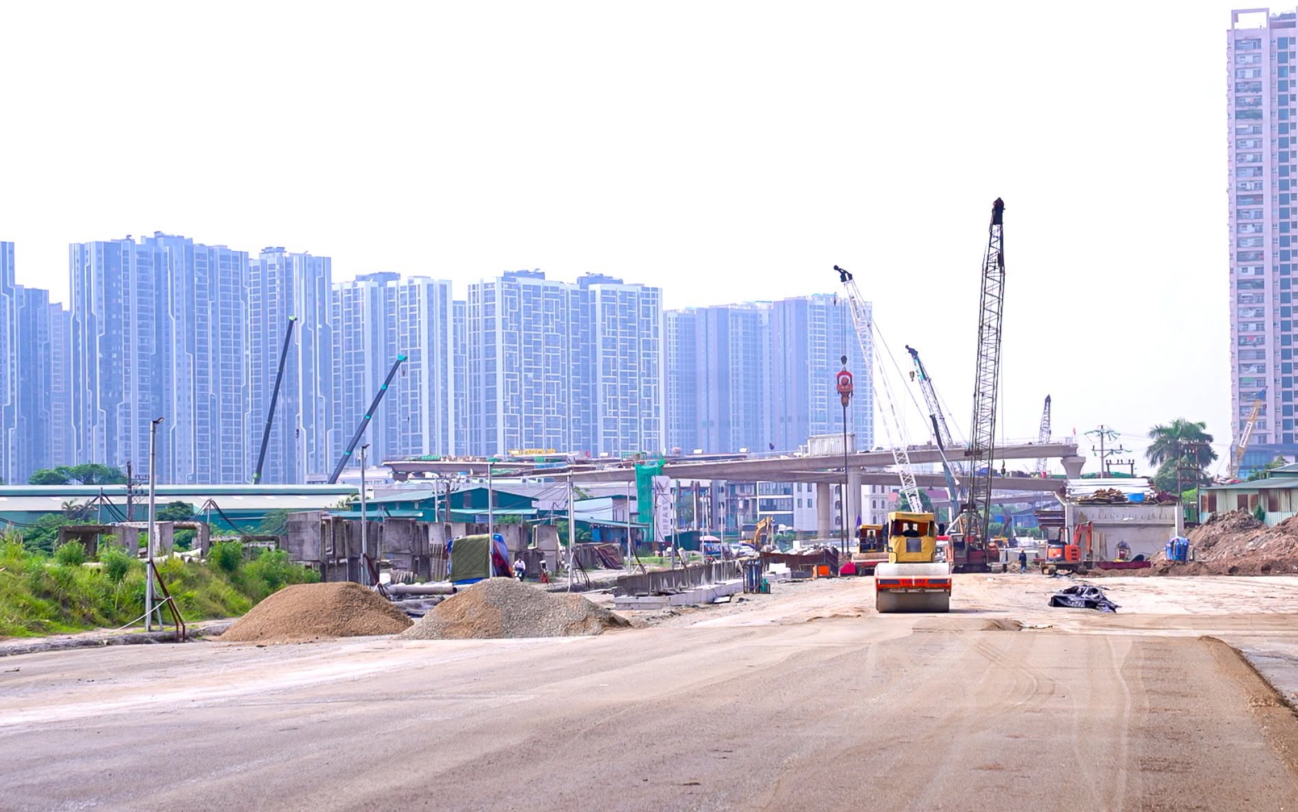 Tiến độ thi công cập nhật tháng 7/2026 nút giao vành đai 3.5