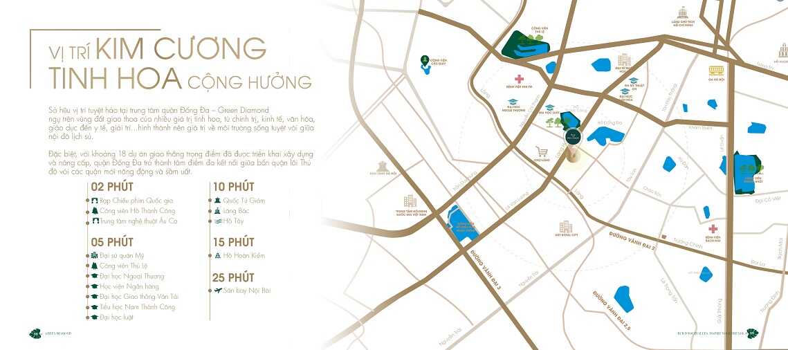 Vị trí dự án Green Diamond 93 Láng Hạ